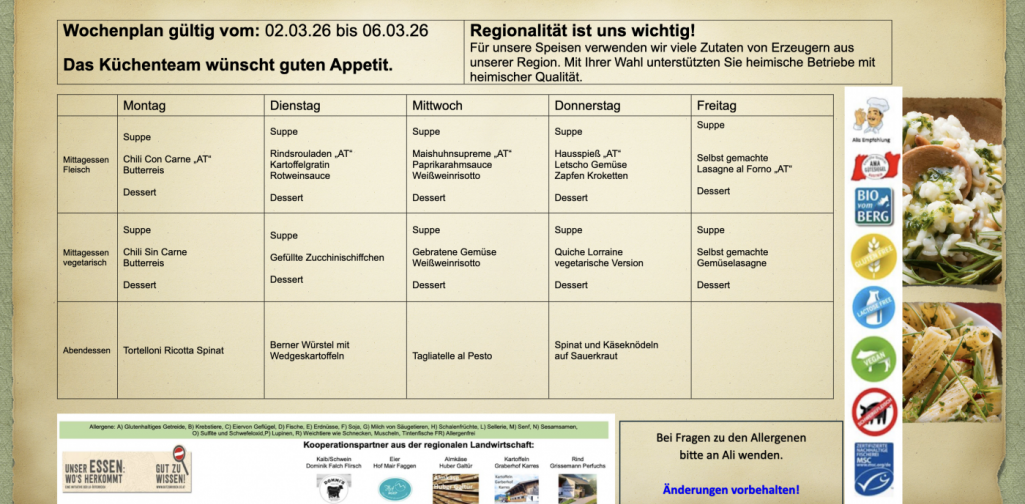 Info Wochenplan Info Wochenplan