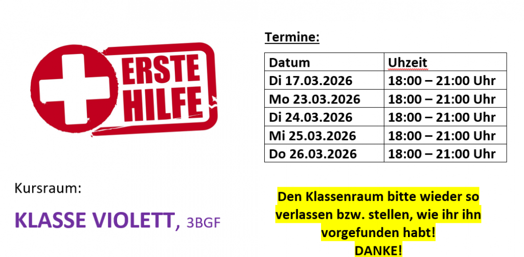 Info Erste Hilfe